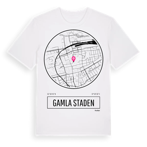 Gamla staden t-shirt – ekologisk bomull t-shirt från Pinshirt