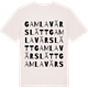 Vintage White t-shirt med Gamla Värslätt ordlek t-shirt