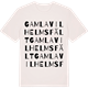 Vintage White t-shirt med Gamla Vilhelmsfält ordlek t-shirt