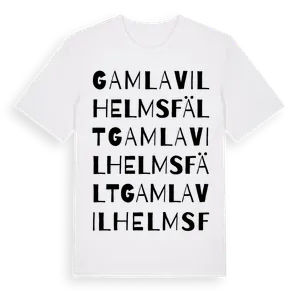 Gamla Vilhelmsfält ordlek t-shirt – ekologisk bomull t-shirt från Pinshirt