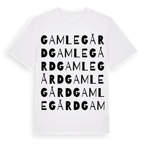 Gamlegård ordlek t-shirt – ekologisk bomull t-shirt från Pinshirt