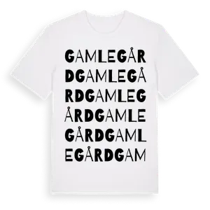 Gamlegård ordlek t-shirt – ekologisk bomull t-shirt från Pinshirt