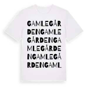 Gamlegården ordlek t-shirt – ekologisk bomull t-shirt från Pinshirt