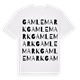 White t-shirt med Gamlemark ordlek t-shirt