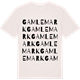 Vintage White t-shirt med Gamlemark ordlek t-shirt