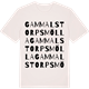 Vintage White t-shirt med Gammalstorps mölla ordlek t-shirt