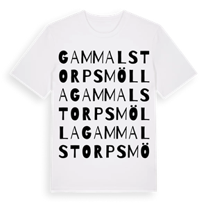 Gammalstorps mölla ordlek t-shirt – ekologisk bomull t-shirt från Pinshirt
