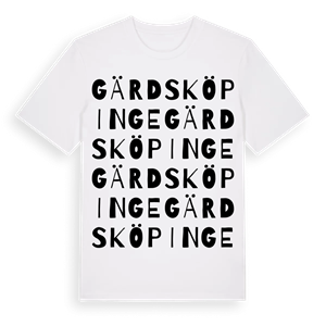 Gärds Köpinge ordlek t-shirt – ekologisk bomull t-shirt från Pinshirt
