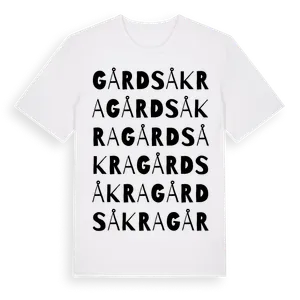 Gårdsåkra ordlek t-shirt – ekologisk bomull t-shirt från Pinshirt