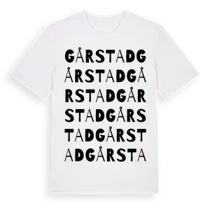Gårstad ordlek t-shirt – ekologisk bomull t-shirt från Pinshirt