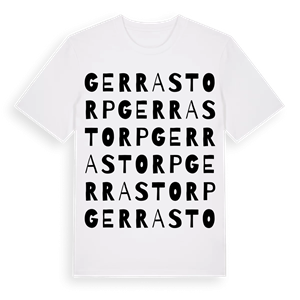 Gerrastorp ordlek t-shirt – ekologisk bomull t-shirt från Pinshirt