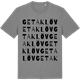 Mid Heather Gray t-shirt med Getaklöv ordlek t-shirt