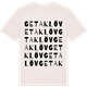 Vintage White t-shirt med Getaklöv ordlek t-shirt