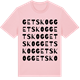 Pink Cotton t-shirt med Getskog ordlek t-shirt