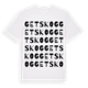 White t-shirt med Getskog ordlek t-shirt