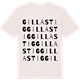 Vintage White t-shirt med Gillastig ordlek t-shirt