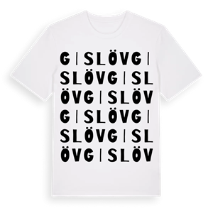 Gislöv ordlek t-shirt – ekologisk bomull t-shirt från Pinshirt