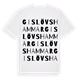 White t-shirt med Gislövshammar ordlek t-shirt