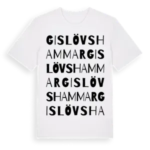 Gislövshammar ordlek t-shirt – ekologisk bomull t-shirt från Pinshirt