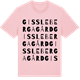 Pink Cotton t-shirt med Gissleberga gård ordlek t-shirt