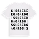 White t-shirt med Gissleberga gård ordlek t-shirt