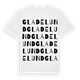 White t-shirt med Gladelund ordlek t-shirt
