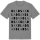 Mid Heather Gray t-shirt med Gladsax ordlek t-shirt