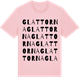 Pink Cotton t-shirt med Glattorna ordlek t-shirt