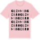 Pink Cotton t-shirt med Glemmingebro ordlek t-shirt