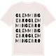 Vintage White t-shirt med Glemmingebro ordlek t-shirt