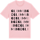 Pink Cotton t-shirt med Glimminge ordlek t-shirt