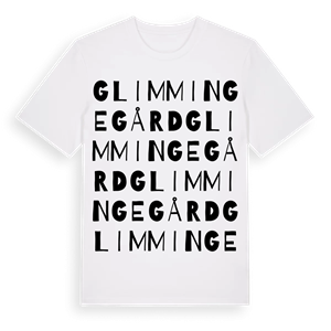 Glimminge gård ordlek t-shirt – ekologisk bomull t-shirt från Pinshirt