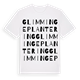 Glimminge plantering ordlek t-shirt
