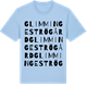 Blue Soul t-shirt med Glimminge Strögård ordlek t-shirt