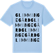 Blue Soul t-shirt med Glimmingegård ordlek t-shirt