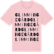 Pink Cotton t-shirt med Glimmingegård ordlek t-shirt
