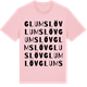Pink Cotton t-shirt med Glumslöv ordlek t-shirt