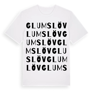 Glumslöv ordlek t-shirt – ekologisk bomull t-shirt från Pinshirt