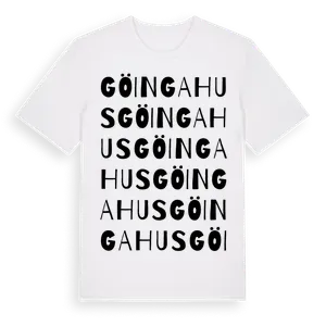 Göingahus ordlek t-shirt – ekologisk bomull t-shirt från Pinshirt