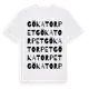 White t-shirt med Gökatorpet ordlek t-shirt