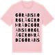 Pink Cotton t-shirt med Göransborg Lägerområde ordlek t-shirt