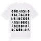 White t-shirt med Göransborg Lägerområde ordlek t-shirt