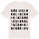 Vintage White t-shirt med Göransborg Lägerområde ordlek t-shirt