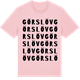 Pink Cotton t-shirt med Görslöv ordlek t-shirt