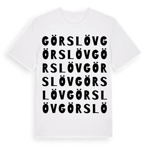 Görslöv ordlek t-shirt – ekologisk bomull t-shirt från Pinshirt