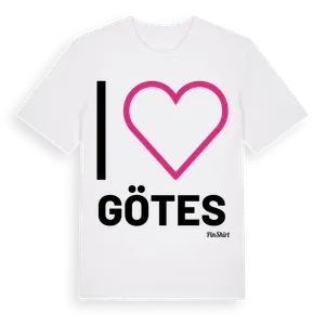 Jag älskar Götes t-shirt stort tryck – ekologisk bomull t-shirt från Pinshirt
