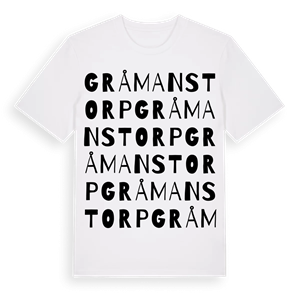 Gråmanstorp ordlek t-shirt – ekologisk bomull t-shirt från Pinshirt