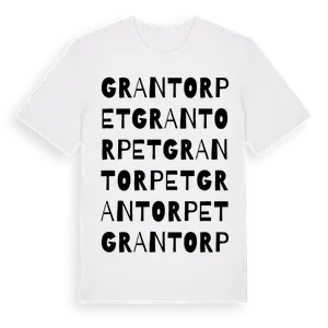 Grantorpet ordlek t-shirt – ekologisk bomull t-shirt från Pinshirt