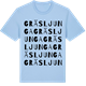 Blue Soul t-shirt med Gräsljunga ordlek t-shirt