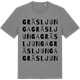 Mid Heather Gray t-shirt med Gräsljunga ordlek t-shirt